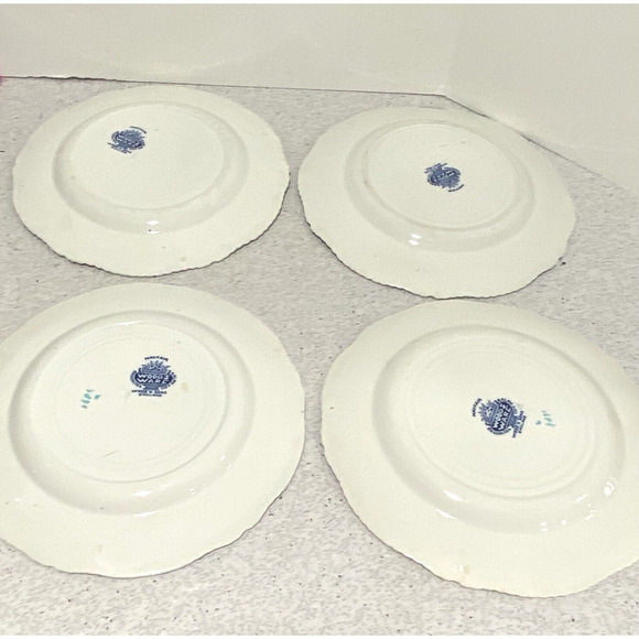 Vintage Woods Ware Made in England porcelain Mayfair salad plates set of 4 - Picture 6 of 6
